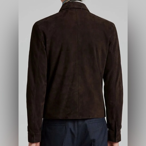 NWT Mens Paul Smith M Black Suede Leather Jacket - Picture 11 of 13